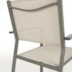 Stapelbare tuinstoel in modern design van aluminium en textiel - Franz Viadurini