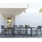 Stapelbare tuinstoel in modern design van aluminium en textiel - Franz Viadurini