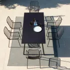 Stapelbare tuinstoel van gegalvaniseerd metaal Made in Italy 4 stuks - Vikas Viadurini