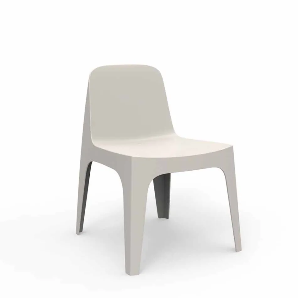 Stevige Vondom stapelbare polypropyleen tuinstoel, ontwerp Viadurini