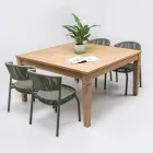 Tuinstoel van aluminium en touwweefsel - Algedi Viadurini