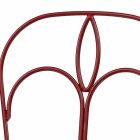 Tuinstoel in rood ijzer met kussen Made in Italy, 2 stuks - Agaat Viadurini