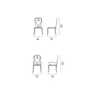 Tuinstoel van zwart gelakt ijzer met stapelbare structuur - Nacim Viadurini