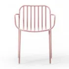 Metalen tuinstoel met armleuningen Made in Italy 2 stuks - Simply Viadurini