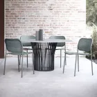 Tuinstoel in gelakt metaal Made in Italy 2 stuks - Synergy Viadurini