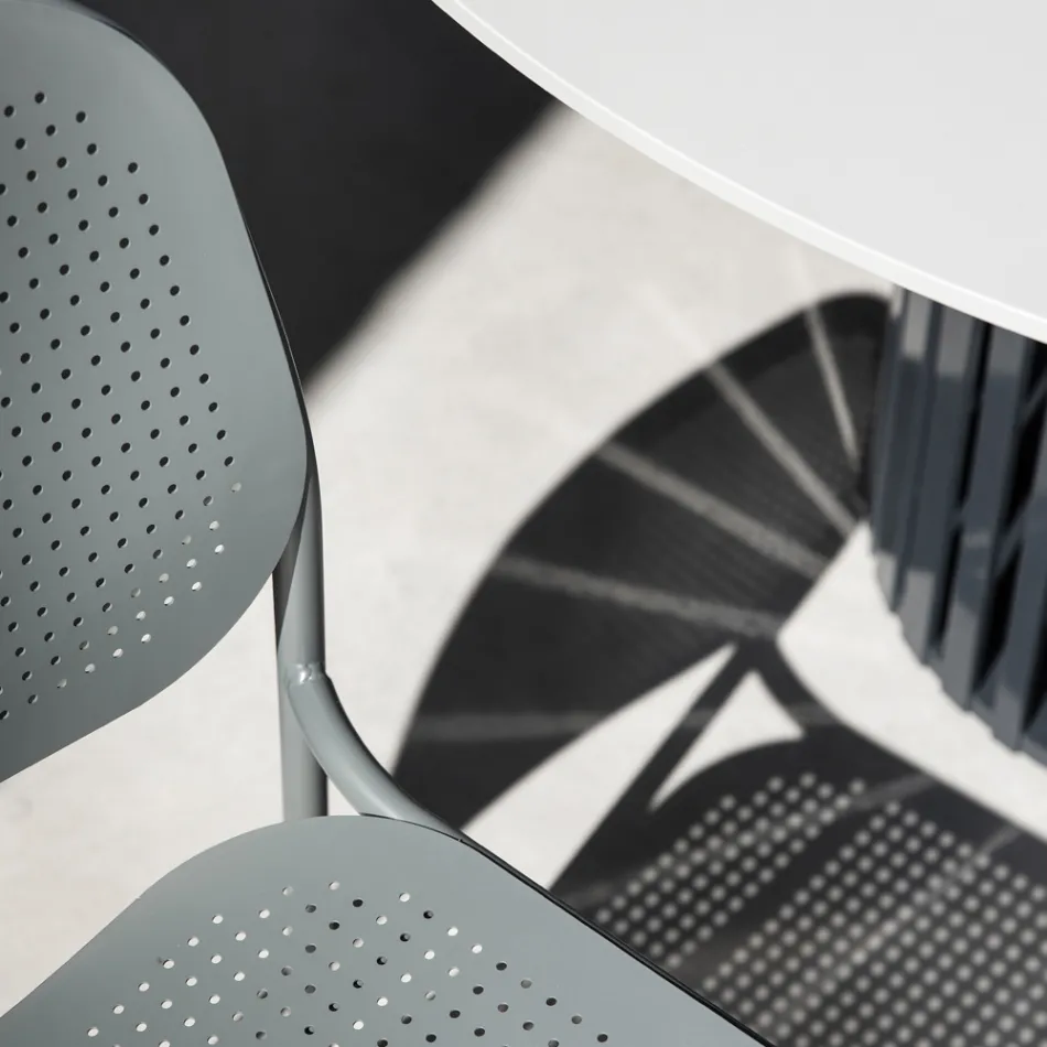 Tuinstoel in gelakt metaal Made in Italy 2 stuks - Synergy Viadurini