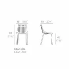 Stapelbare gekleurde plastic tuinstoel 4 stuks - Ibiza van Vondom Viadurini