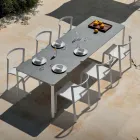 Tuinstoel in Textilene en aluminium onderstel Made in Italy - Milanka Viadurini