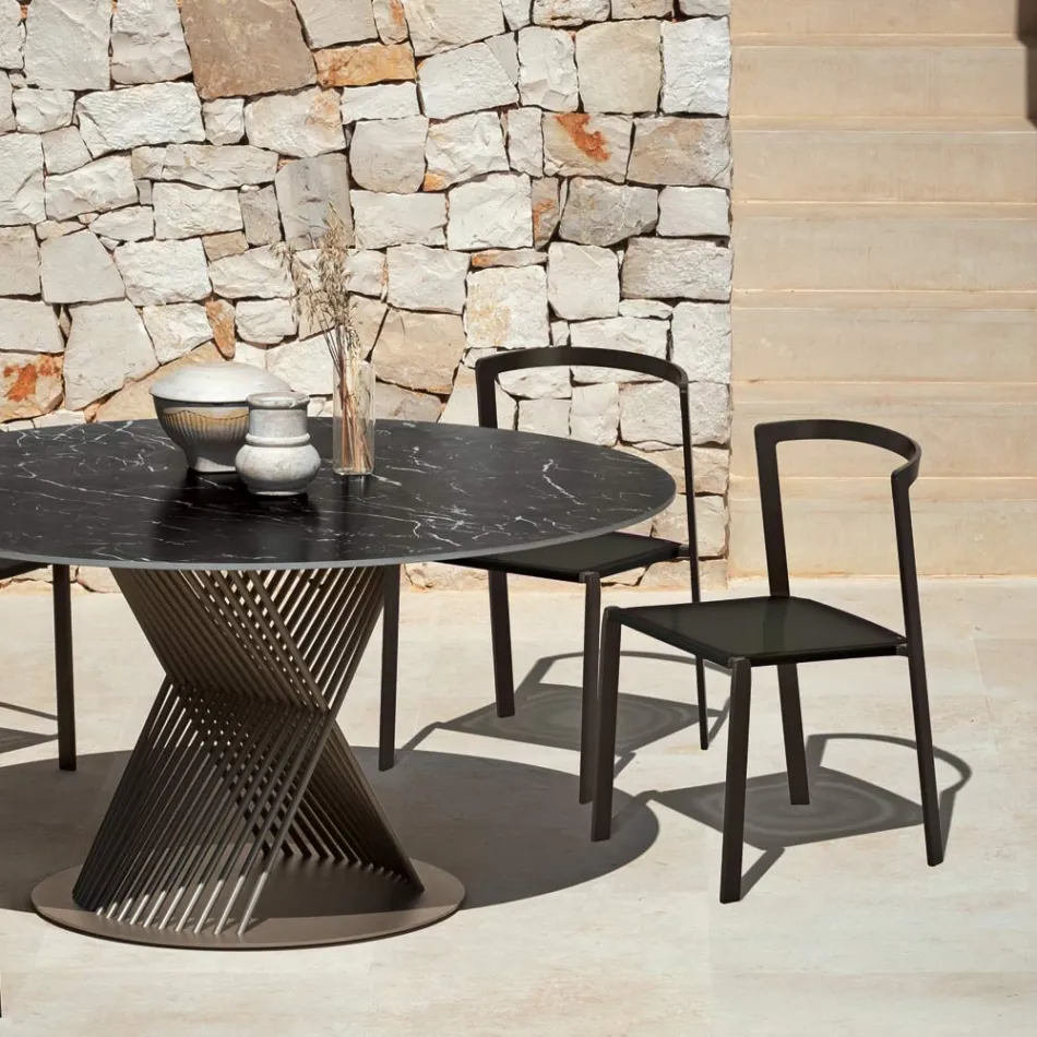 Tuinstoel in Textilene en aluminium onderstel Made in Italy - Milanka Viadurini