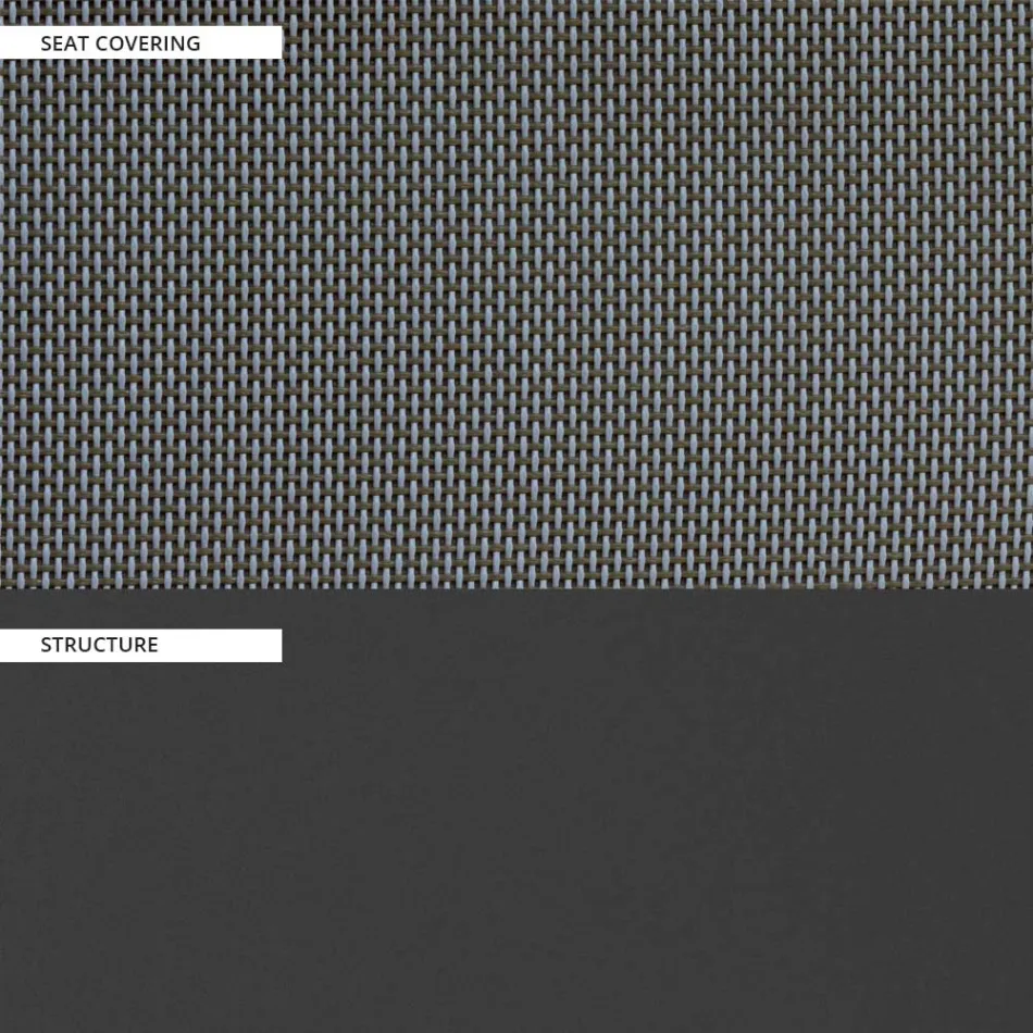 Tuinstoel in Textilene en aluminium onderstel Made in Italy - Milanka Viadurini