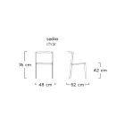 Tuinstoel in Textilene en aluminium onderstel Made in Italy - Milanka Viadurini