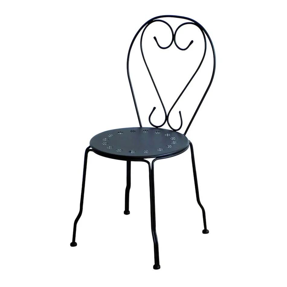 Tuinstoel volledig van metaal - Archief Viadurini