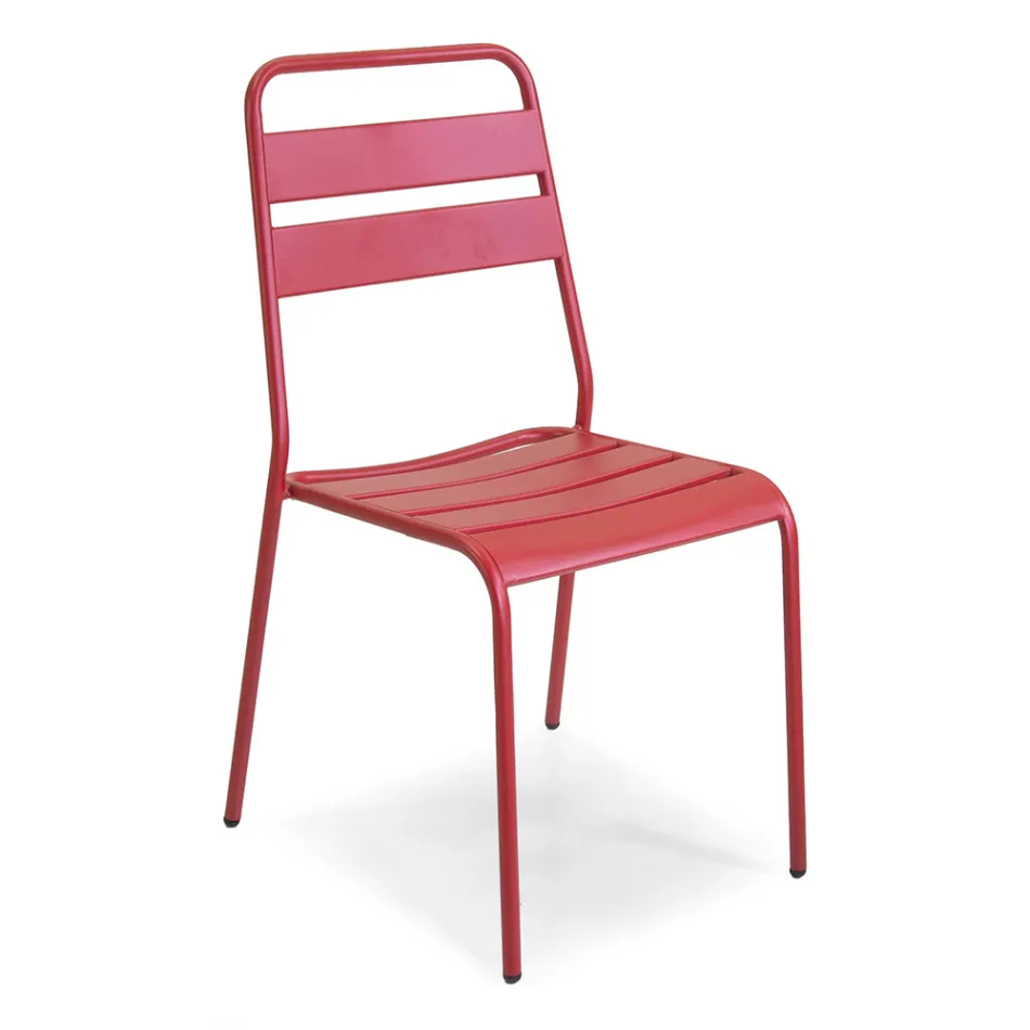 Tuinstoel volledig van metaal - Lint Viadurini