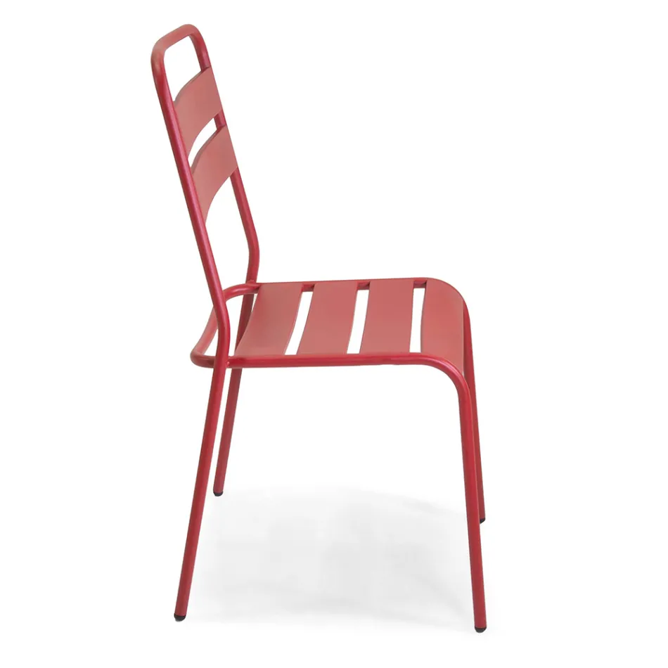 Tuinstoel volledig van metaal - Lint Viadurini