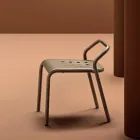 Tuinstoel aluminium structuur gemaakt in Italië - Noss door Varaschin Viadurini