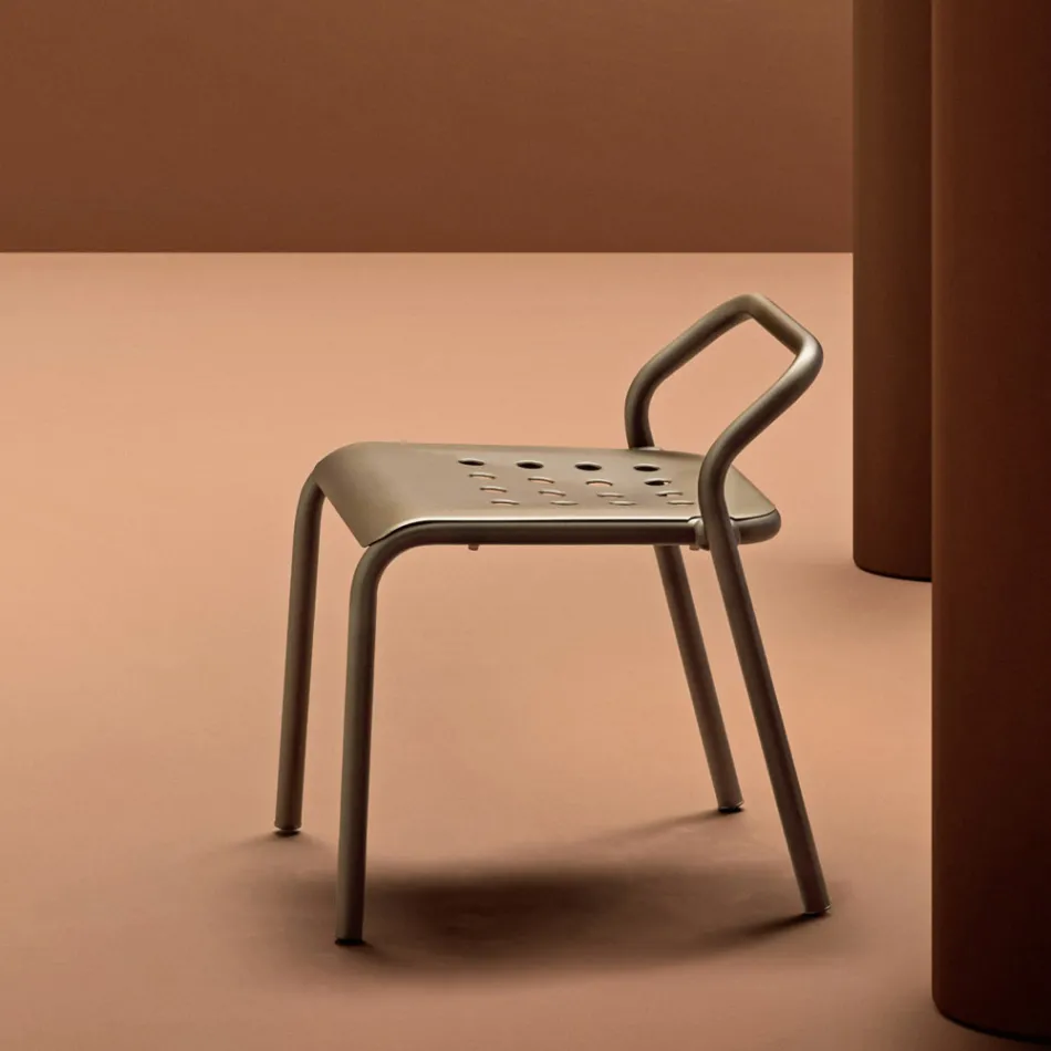 Tuinstoel aluminium structuur gemaakt in Italië - Noss door Varaschin Viadurini