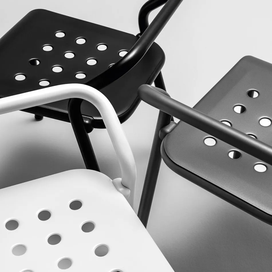 Tuinstoel aluminium structuur gemaakt in Italië - Noss door Varaschin Viadurini