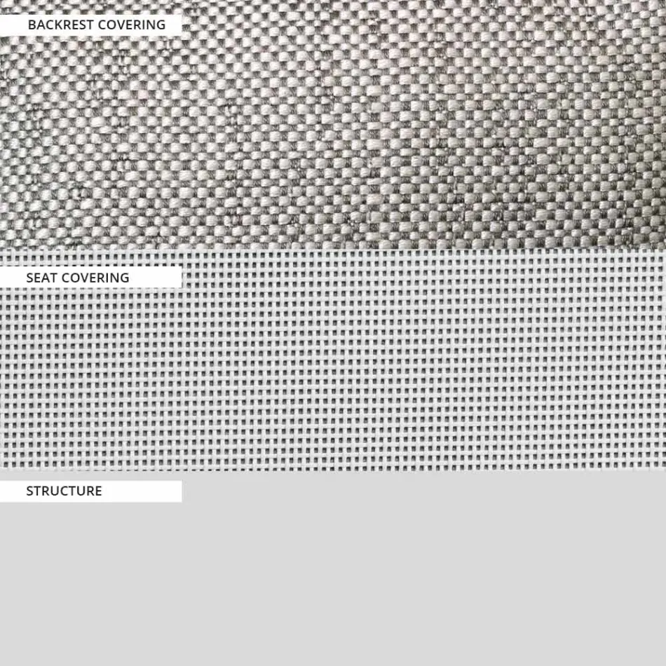 Tuinstoelstructuur in gelakt aluminium Made in Italy - Jouve Viadurini