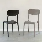 Stapelbare stoel voor binnen en buiten in polypropyleen in verschillende kleuren - Garima Viadurini