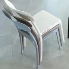 Stapelbare stoel voor binnen en buiten in polypropyleen in verschillende kleuren - Garima Viadurini