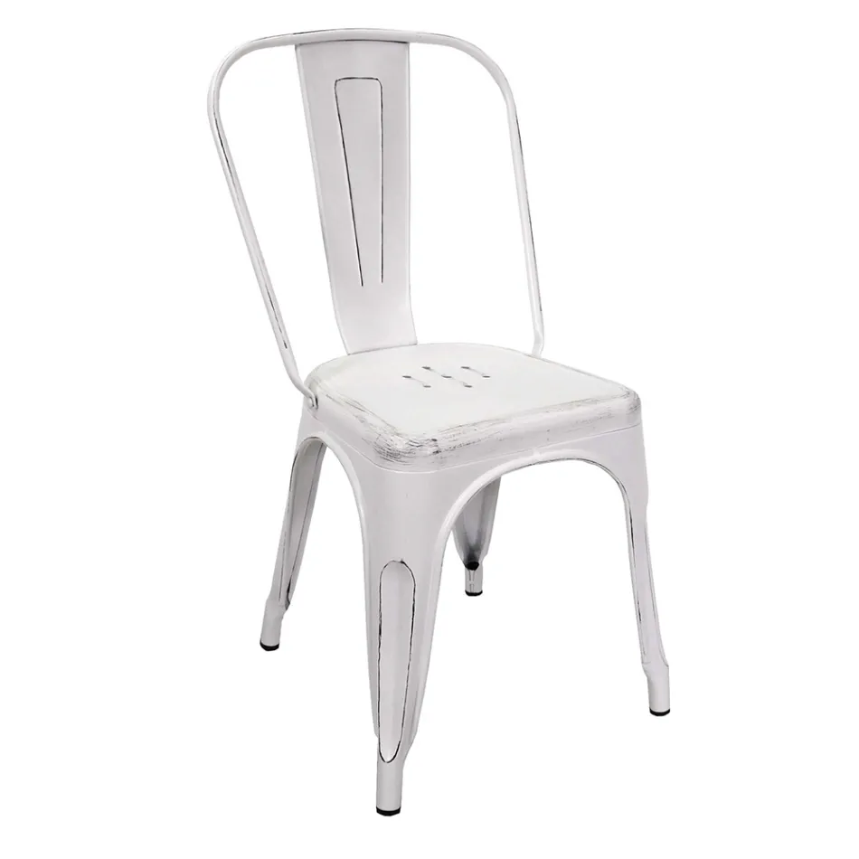 Stoel van ijzer voor binnen en buiten in verschillende kleuren - Briefpapier Viadurini