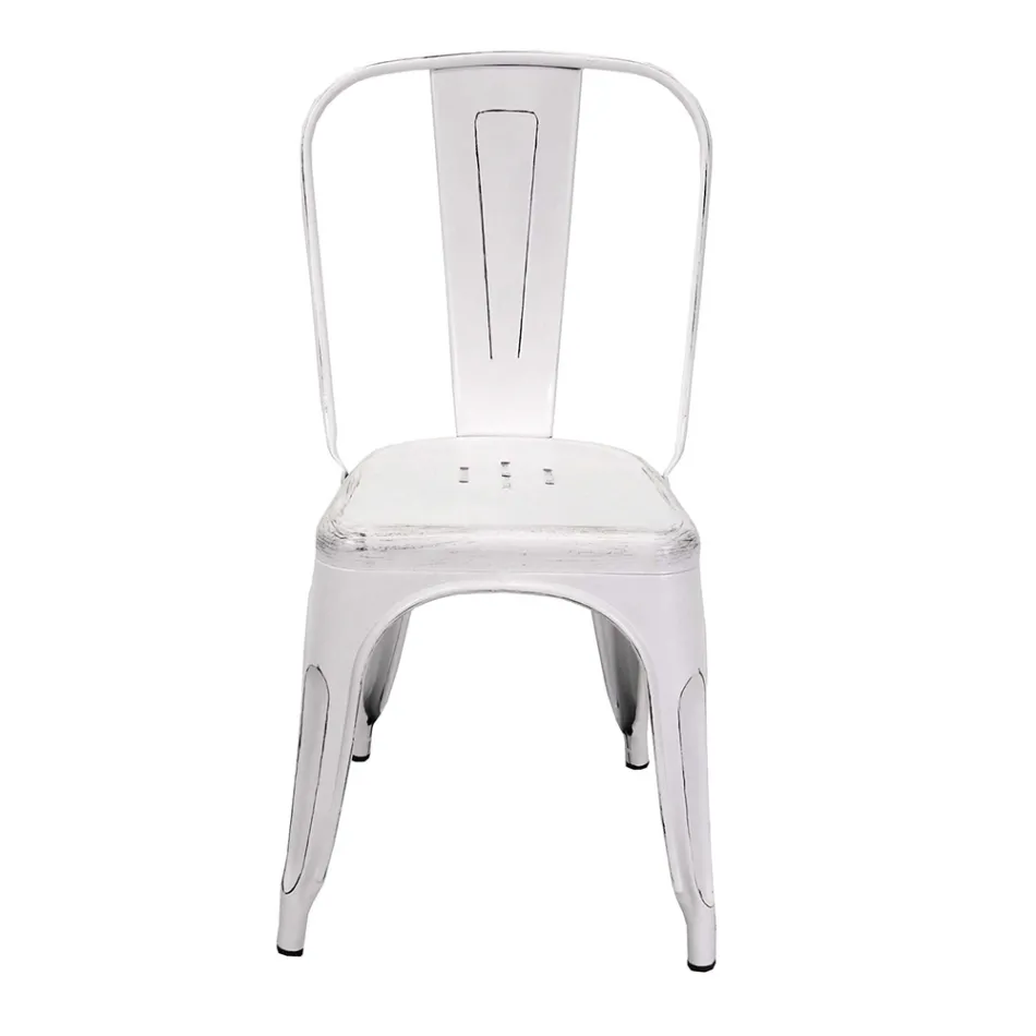 Stoel van ijzer voor binnen en buiten in verschillende kleuren - Briefpapier Viadurini