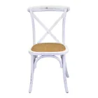 Stapelbare binnenstoel in berkenhout en rotan zitting - Barriera Viadurini