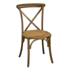 Stapelbare binnenstoel in berkenhout en rotan zitting - Barriera Viadurini