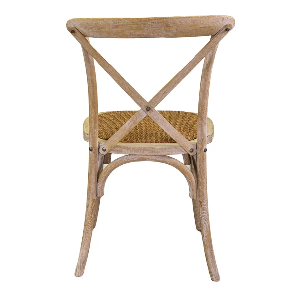 Stapelbare binnenstoel in iepenhout - Barriera Viadurini