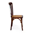 Stapelbare binnenstoel in eikenhout en rotan zitting - Barriera Viadurini