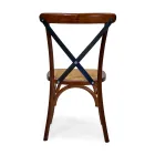 Stapelbare binnenstoel in eikenhout en rotan zitting - Barriera Viadurini