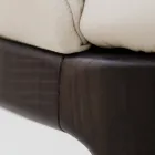 Eetkamerstoel met armleuningen in ijskleurig leer Made in Italy - Lyanne Viadurini