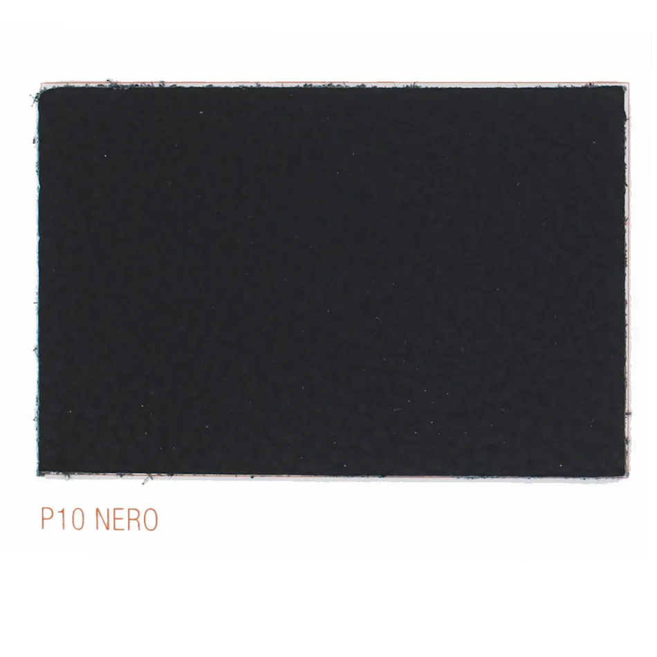 Eetkamerstoel met armleuningen bekleed met zwart leer Made in Italy - Meyer Viadurini