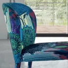 Eetkamerstoel met zitting en gestoffeerde poten Made in Italy - Verona Viadurini