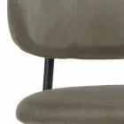 Eetkamerstoel met fluwelen zitting en rugleuning Made in Italy - Livorno Viadurini