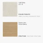 Eetkamerstoel met stoffen zitting en essenstructuur - Aisha Viadurini