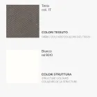 Eetkamerstoel met stoffen zitting en metalen structuur - Aisha Viadurini