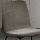 Eetkamerstoel met stoffen zitting en metalen structuur - Aisha Viadurini