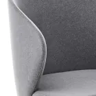 Eetkamerstoel met metalen structuur en fluwelen zitting Made in Italy - Rodino Viadurini