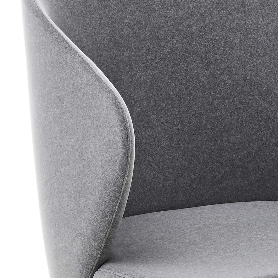 Eetkamerstoel met metalen structuur en fluwelen zitting Made in Italy - Rodino Viadurini