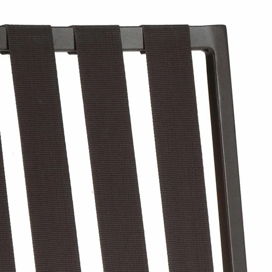 Eetkamerstoel voor buiten in aluminium en luxe designtouw 3 afwerkingen - Julie Viadurini