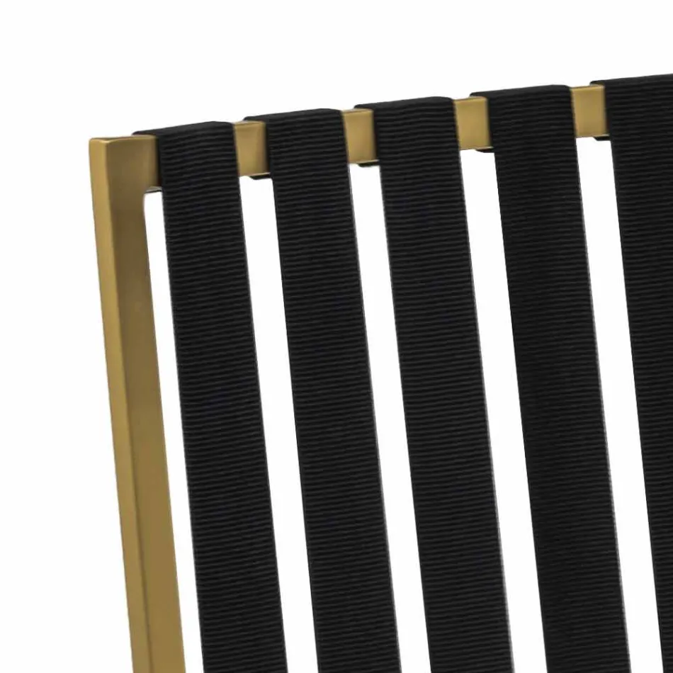 Eetkamerstoel voor buiten in aluminium en luxe designtouw 3 afwerkingen - Julie Viadurini