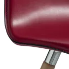 Eetkamerstoel van geregenereerd leer met houten poten Made in Italy - Luke Viadurini