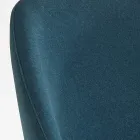 Houten eetkamerstoel met flesgroene fluwelen zitting Made in Italy - Eddard Viadurini