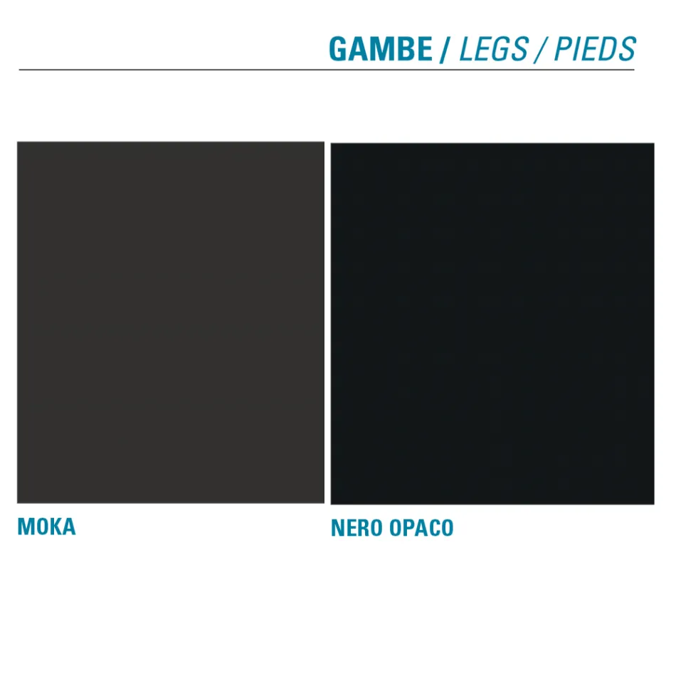 Metalen eetkamerstoel bekleed met microvezel Made in Italy - Suzanne Viadurini