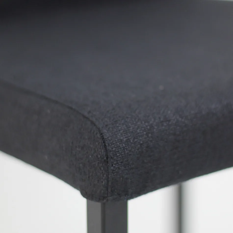 Stoffen eetkamerstoel met hoge rugleuning Made in Italy - Orietta Viadurini