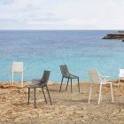 4-delige stapelbare plastic eetkamerstoel voor buiten - Ibiza van Vondom Viadurini