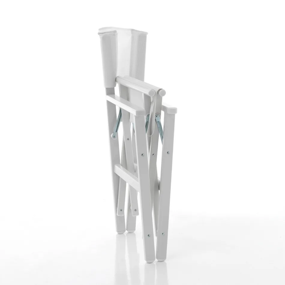 Opklapbare regisseursstoel in aluminium en textiel - Fluor Viadurini