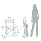 Opklapbare regisseursstoel in aluminium en textiel - Fluor Viadurini