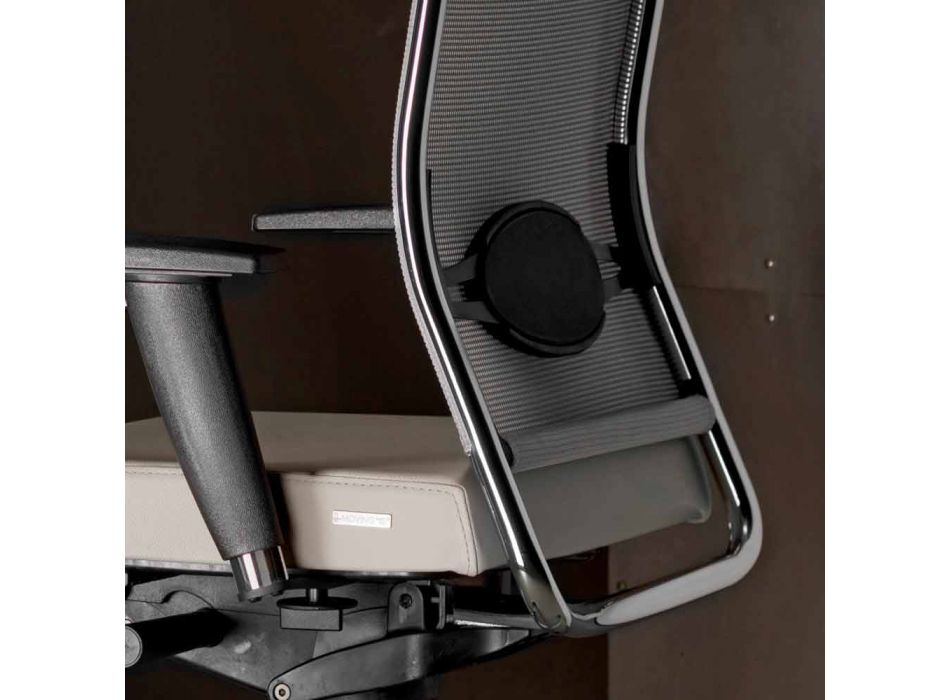 Ergonomische draaibare bureaustoel met wielen en armleuningen - Gimiglia Viadurini